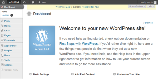 WordPress asustor NAS App