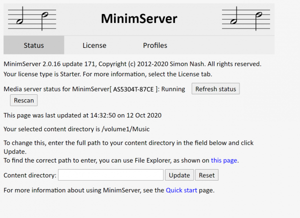 MinimServer asustor NAS App