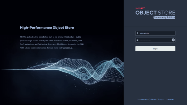 MinIO CE asustor NAS App